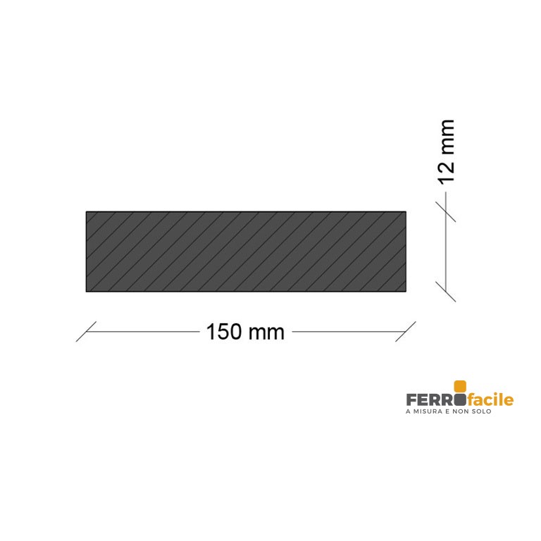Ferro Piatto 150x12