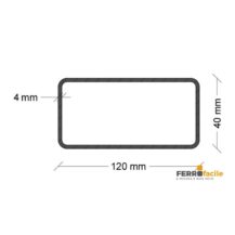 Tubo rettangolo - Tubolare rettangolare in Ferro