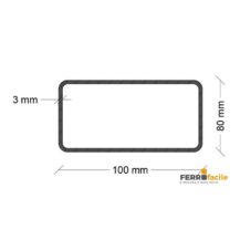 Tubo rettangolo - Tubolare rettangolare zincato