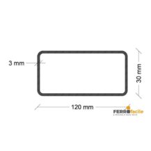 Tubo rettangolo - Tubolare rettangolare zincato