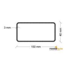 Tubo rettangolo - Tubolare rettangolare zincato