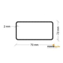 Tubo rettangolo - Tubolare rettangolare in Ferro